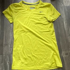 Nike neon yellow top